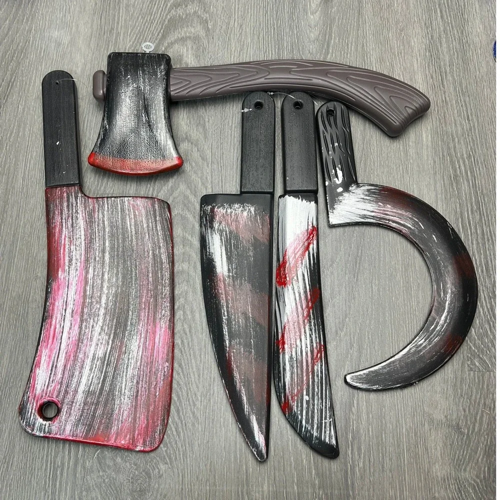 JOYIN Bloody Weapons Horror Scary Killer Tools 5 Pack Halloween Prop Set 10249